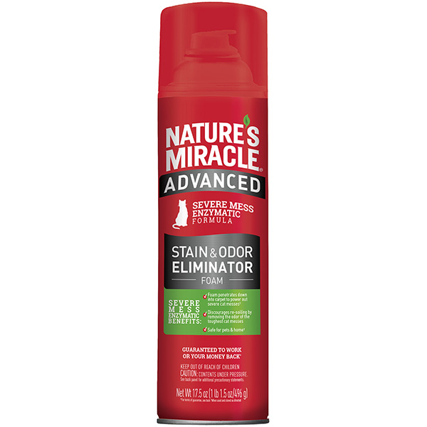 Advanced Stain and Odor Eliminator for Cats Foam Nature s Miracle